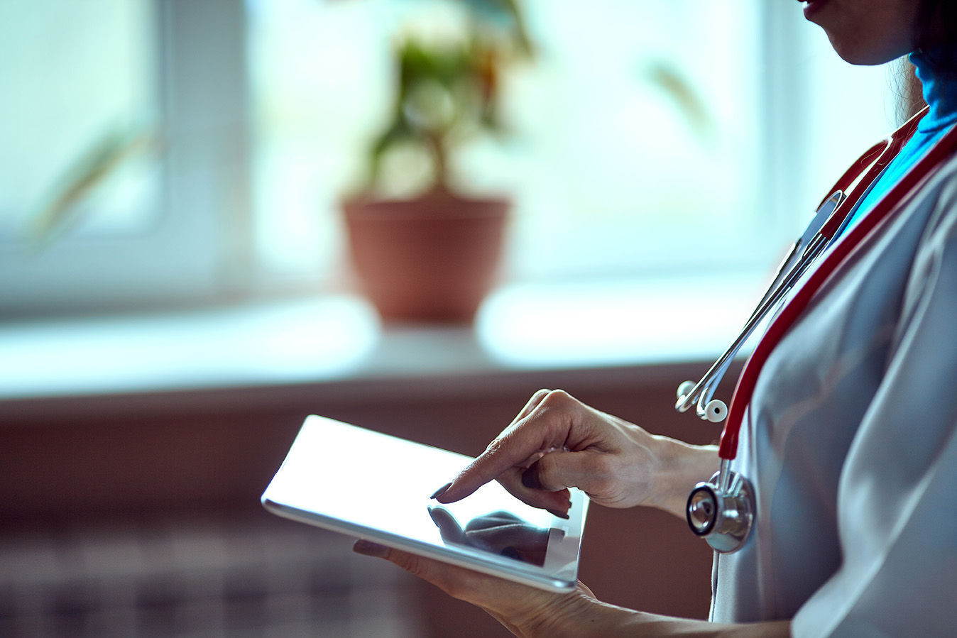 Nurse with ipad