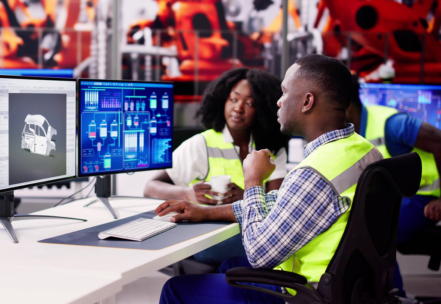 Engineers demonstrating access management