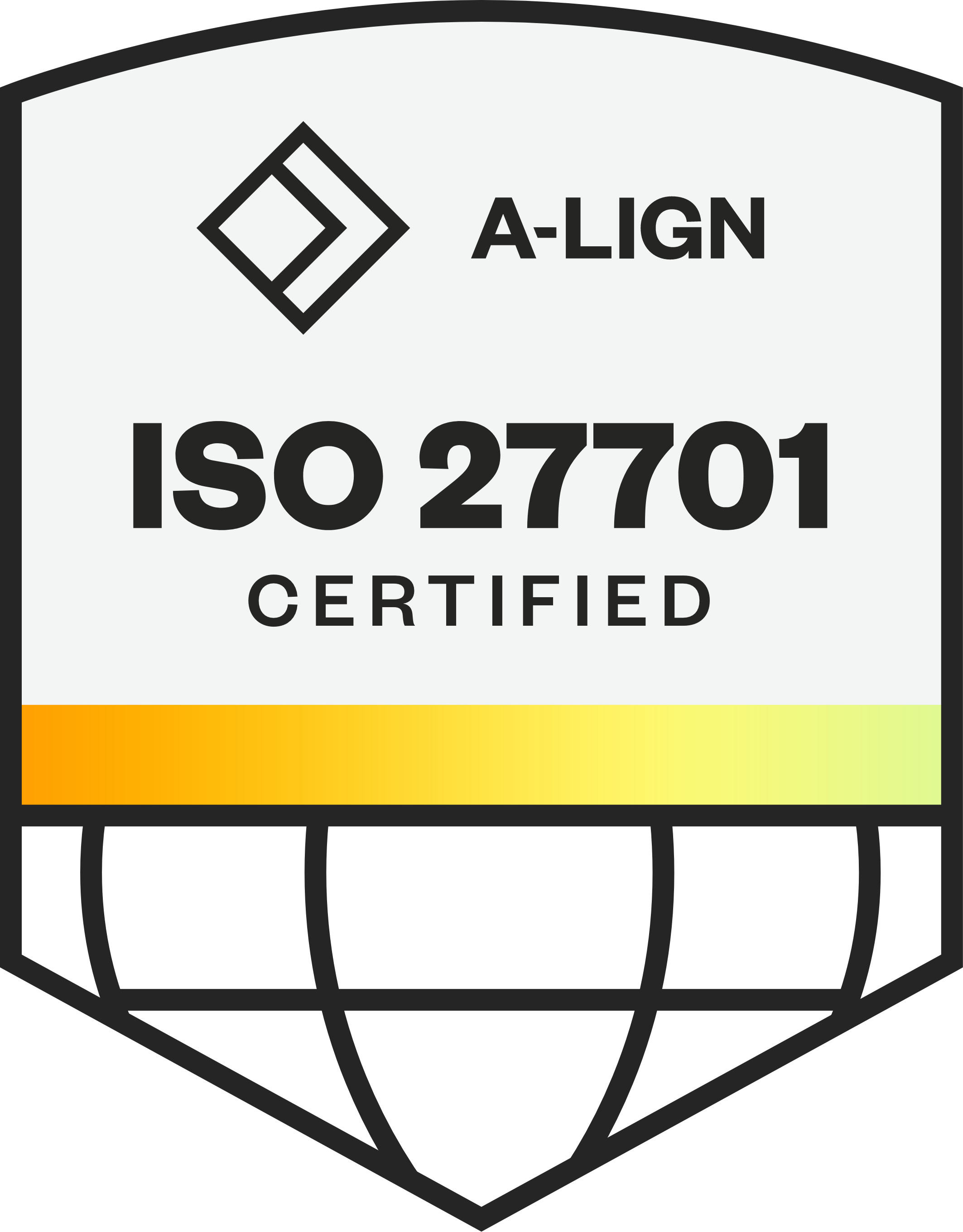 ISO 27001 certified badge